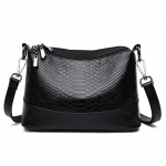 Yogodlns Vintage Crocodile Patte Crossbody Krep&scaron;ys moterims PU odos pečių krep&scaron;ys 26x9x16cm juoda