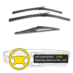 3 vnt., skirtas Nissan Qashqai J10 2006-2013 24 +15 +12 priekinių galinių valytuvų mentės priekinio stiklo priekinio stiklo langų pjovimo priedai 2009 2010 2011 2012 2013 m.