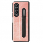 Sulankstomas dizaino odinis plonas dėklas, skirtas Samsung Galaxy Z Fold 4 5g Fold4 Fold3 Fold 3 ploni ir lengvi mobiliųjų telefonų dėklai for samsung z fold 4 raudona