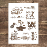 A4 dydžio dekoratyviniai daugkartinio naudojimo vasaros trafaretų &scaron;ablonų dažymo trafaretai, skirti &bdquo;pasidaryk pats&ldquo; rankdarbiams &bdquo;Scrabooking&ldquo; tapybai ant medžio, drobės, grindų, sienų ir plytelių