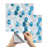 10 vnt Blue Peel and Stick Backsplash plytelių lipdukas Vinilo sienų danga virtuvės lazdelės ant metro mozaikinių plytelių 15cm*15cm*10Pcs