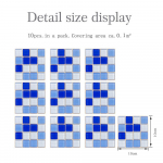 30/10 vnt Virtuvės vonios kambario gelio plytelių lipdukai Lipnūs mozaikiniai lipdukai Kūrybingi stiklo plytų tapetai 10pc/set ruda