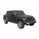 Atsparus vandeniui bet kokiam orui priekinis stiklas nuo saulės odinis automobilio dangtis, tinkamas Jeep Wrangler JL 4 durų versijai 2018-2023 i&scaron;oriniams priedams juoda
