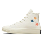 Converse Chuck 70 High Siuvinėti gėlių - Egret Moteri&scaron;ki sportbačiai Cream Natural-Ivory A04298C 35