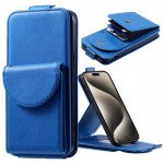 Piniginės kortelės lizdo rie&scaron;o dirželio apverčiamas odinis dėklas, skirtas iPhone 15 14 Plus 13 12 11 Pro Max XSMAX, skirtas Samsung S24 S23 S22 S21 S20 Ultra Plus A15 A54 iPhone 6/6S mėlyna