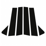 6 vnt. Chevrolet TrailBlazer (kryžminis) 2021-2024 Blizgūs juodi statramsčių stulpelių lipdukai Automobilio lango i&scaron;oriniai stulpai, apdailos dangtis