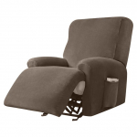 Velvet Fabric Recliner kėdės užvalkalas Lazy Boy Relax Atlo&scaron;iamas sofos užvalkalas Elastinis fotelio užvalkalas, skirtas svetainei namuose 2 Seater kava