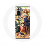 Coque pour Xiaomi Redmi Note 10 Pro One Piece Luffy Affiche Equipages Manga Anime
