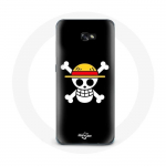 Coque pour Samsung Galaxy A5 One Piece Manga Tete de Mort Fond Noir