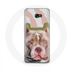 Coque pour Samsung Galaxy A5 2017 Chien de Pitbull marron