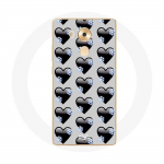 Coque pour Huawei Mate 8 Fond de coeurs noirs
