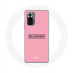 Coque pour Xiaomi Redmi Note 10 Pro Blackpink Groupe de K-pop Logo Fond Rose juoda