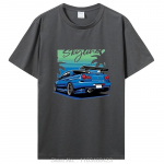 Initial D Skyline R34 mar&scaron;kinėliai Unisex medvilniniai mar&scaron;kinėliai trumpomis rankovėmis Japoni&scaron;ka Harajuku mada Automobilio mar&scaron;kinėliai Didelio dydžio Unisex drabužiai M