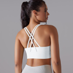 &bdquo;Auroth Back Cross&ldquo; sportiniai apatiniai, atsparūs smūgiams &bdquo;Gathering Gathering Yoga&ldquo; sportinė liemenėlė S balta
