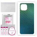 apgo Protective Skin Sticker for the back compatible with Xiaomi Mi 11 Lite, Wrap Film, Foil, Vinyl - Pattern Carbon Chameleon CAKA1