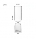 Nauja Kelp sijono kokteilinė taurė Moderni minimalistinė stiklo indai Vakarėlio &scaron;ampano taurės Sulčių gėrimo taurė Alaus bokalas Pusryčių pieno taurė 1 Pcs 210ml