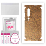 apgo Protective Skin Sticker for the back+sides compatible with Xiaomi Mi 10 Pro 5G, Full Wrap Film, Foil, Vinyl - Pattern Rusty Copper