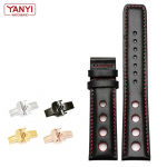Natūralios odos apyrankė skirta tissot Sports Racing Series PRS516 T91 1853 Vir&scaron;utinio sluoksnio karvės oda Laikrodžio apyrankė 20mm Chopin laikrodžio apyrankei rose buckle
