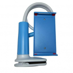 Mobiliojo telefono laikiklis, 360 laipsnių besisukantis plan&scaron;etinis kompiuteris, tingus atrama prie lovos laikiklis Stabilus telefono spaustuko stovas mėlyna