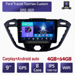 Android skirtas Ford Transit Tourneo Custom 2012-2021 Auto Carplay Multimedia Player DSP IPS Video WIFI Bluetooth GPS navigacija 4+64GB 4+64GB