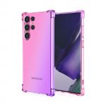 Skaidrus mielas gradiento telefono dėklas Plonas, nesibraižantis, lankstus TPU dangtelis, atsparus smūgiams, apsauginis dėklas, skirtas Samsung Galaxy S22 5G S23 FE S24 Ultra S23+ Samsung Galaxy S24+ rožinė/violetinė