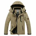 Žieminis gobtuvas su didelio dydžio plius aksomu sustorintas vėjui nepralaidus &scaron;iltas &bdquo;Parka Couple&ldquo; slidinėjimo alpinizmo kostiumas kailiniai vyrams ir moterims Asian 5XL 105-115kg