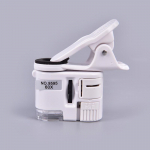 60X universalus mobiliojo telefono mini klipas LED UV lemputės mikroskopo didinamoji lupa