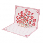 I&scaron;&scaron;okantis sveikinimo atvirukas 3D gėlių puok&scaron;tės atvirukas rankų darbo rožių saulėgrąžų tulpių dovanų kortelė Motinos dienos baigimo metinėms &scaron;viesiai rausvos spalvos