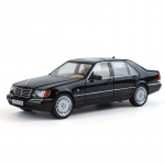 1/24 Benz W140 320SEL lydinio senovinis automobilis, lieto metalo klasikinis automobilio žaislų modelis, garso &scaron;viesa, traukiami kolekciniai daiktai, vaikų gimtadienio dovana