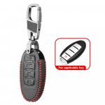 4 mygtukų automobilio rakto dėklas dangtelis Nissan Leaf Micra Qashqai J11 J10 X Trail T32 Versa Note Patrol rakto dangtelio priedai juoda