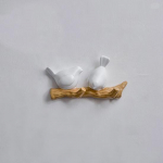 Derva Pauk&scaron;tis Sieninis Dervos Pauk&scaron;čio Pakabukas Palto Drabužių Rank&scaron;luosčių Kablys Laikiklis Stovas Kambario Dekoravimas 2 birds balta