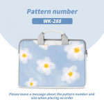 Kelių dydžių gėlių dangtelis ne&scaron;iojamojo kompiuterio krep&scaron;io rankovė 13 14 15 16 17 colių universali rankinė ant peties, skirta Macbook / HP / Lenovo / Acer / Asus 13-13.3inch