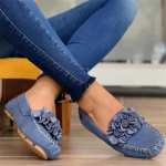 Mada Moteri&scaron;ki Batai 2024 Mada Neslystantys Balerinos Moterims Gėlės Patogūs Laisvalaikio Batai Moterims Dydis 43 Loferiai Zapatzapatillas mujeos 35 &scaron;viesiai mėlyna spalva