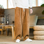 Negabaritinės kelnės, tradicinės, paprastos rudeninės plačios kelnės Harajuku velvetas Streetwear tiesios kelnės vyri&scaron;kos elastinės juosmens laisvos 3XL geltona