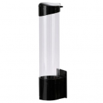 Popierinio puodelio dozatorius, montuojamas ant sienos, be smūgio, traukimo tipas Skaidrus matomas dulkėms atsparus dangtelis Vienkartinis plastikinis vandens puodelio laikiklis Namų reikmenys juoda