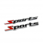 3D sportinio automobilio emblemos ženklelis chromo metalinis gaubtas atgal bagažinės lipdukas Logotipas lipdukas Automobilių derinimas universalios i&scaron;orės dalys su lipduku juoda