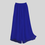 Dvisluoksnės plataus kirpimo kelnės moterims, &scaron;ifonas, auk&scaron;tu liemeniu, kvėpuojančios, laisvos, didelio dydžio kelnės S balta