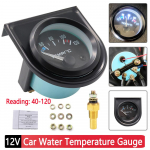 52 mm automatinis vandens temperatūros matuoklis su vandens temperatūros jutikliu, automobilio vandens temperatūros matuoklis 40-120 laipsnių Celsijaus skaitmeninis automobilio vandens temperatūros matuoklis CHINA