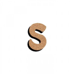 Objet d&eacute;coratif - LE GEANT DE LA FETE - Lettre en bois m&eacute;dium 15cm - Marron - Artisanal