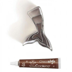 Stylo chocolat + 3 mini emporte-pi&egrave;ces inox Sir&egrave;nes