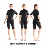 Naujas 3 mm unisex trumpomis rankovėmis nardymo kostiumas - storas, &scaron;iltas ir atsparus &scaron;alčiui, skirtas banglenčių sportui ir apsaugai nuo medūzų 2XL