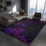 Voe3D Cross-Border dekoratyvinis grindų kilimėlis: Miegamojo, žaidimų kambario ir svetainės kilimas 80x120cm Crystal Velvet