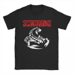 Scorpion grupės logotipas Merch Unisex mar&scaron;kinėliai 100% medvilnės mar&scaron;kinėliai Naujiena Mar&scaron;kinėliai Drabužiai S juoda