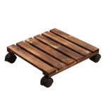 Medžio masyvo sustorintas kilnojamas gėlių stovas gėlių laikiklis bonsų gėlių vazono padėklas riedėjimo pagrindas stovas su ratukais lauko SQ30