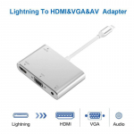 &bdquo;Lightning&ldquo; keitiklis į HDMI VGA AV lizdą garso televizoriaus adapterio laidas skirtas &bdquo;iPhone X iPhone 8 7 7 Plus 6&ldquo;