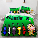 Animacinis žaidimas Pikmin patalynės komplektas berniukams mergaitėms viengulis karali&scaron;ko dydžio antklodės užvalkalas pagalvės užvalkalas lova vaikams suaugusiems mada namų tekstilė EU single(135x200cm)