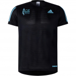 Adidas Own The Run mar&scaron;kinėliai Guangzhou maratono bendradarbiavimas Bėgimo trumparankoviai mar&scaron;kinėliai Vyri&scaron;ki vir&scaron;utiniai drabužiai Juodi HZ7707 XL
