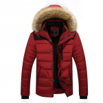 Žieminiai Vyrai &Scaron;ilta medvilninė striukė Kailinė apykakle su gobtuvu Parka pūkinės striukės Vir&scaron;utiniai drabužiai Storas vyri&scaron;kas &scaron;iltas paltas Vilnonis pamu&scaron;alas paltas 6XL tamsiai mėlyna spalva