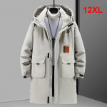 Žiemos ilgi parkai Vyri&scaron;ki stori striukės paltai 12XL plius dydžio madingi laisvalaikio vandeniui atsparūs parkai Vyri&scaron;ki žieminiai juodi paltai dideli 12XL 6XL smėlis