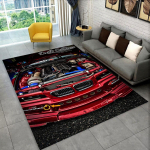 3D E36 lenktyninio automobilio motociklo kilimas kilimas svetainei miegamojo dekoras, vaikai žaidžia neslystantis dekoravimas sofai durų kilimėlis dovana 60x90cm( 23x35in )